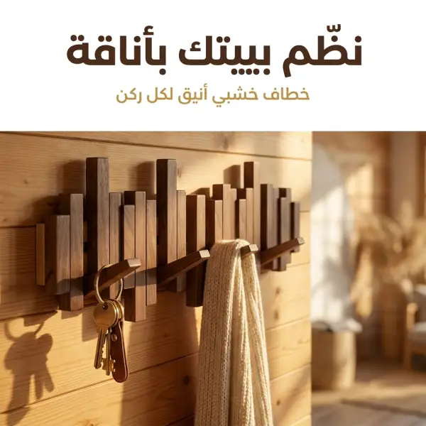 شماعة بيانو خشب طبيعي